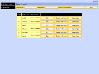 Module demo (Login: admin; Password: demo999)