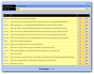 Url shortening script backend