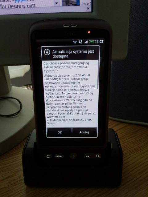 Htc desire android update orange